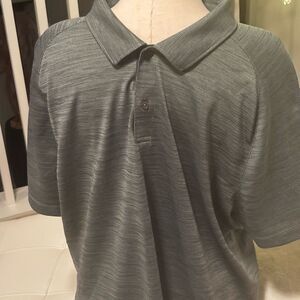 UNTUCKit Heather Green Gray Polo Shirt